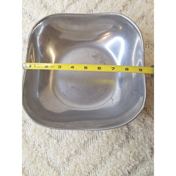 Wilton Armetale 9" Square Rounded Pewter Serving Bowl Boston Medium #109284 EUC - Picture 6 of 6